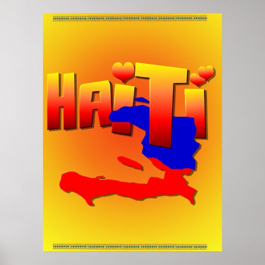 HAITI LIEBE Print Poster (Vorne)