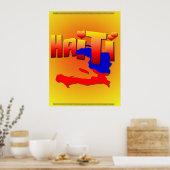 HAITI LIEBE Print Poster (Küche)