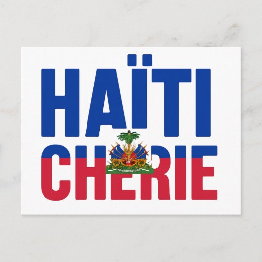 Haiti Liebling - Haitianische Flagge Postkarte (Vorderseite)
