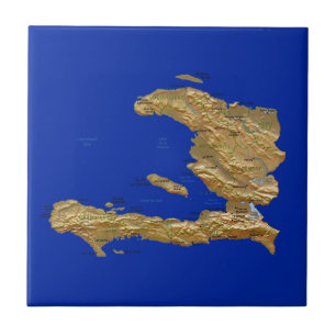 Haiti Map Tile Fliese