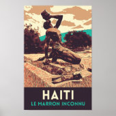 Haiti Marron inconnu Statue Postcard Poster (Vorne)