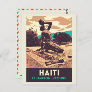 Haiti Marron inconnu Statue Postcard Postkarte