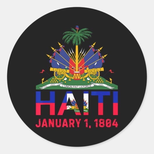Haiti Niedlich Haiti Datum der Unabhängigkeit Runder Aufkleber (Vorderseite)