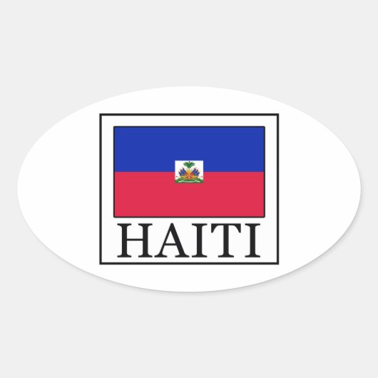 Haiti Ovaler Aufkleber (Vorderseite)