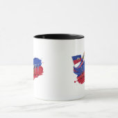 Haiti-Pinsel-Design | Karibischer Stolz Tasse (Zentrum)