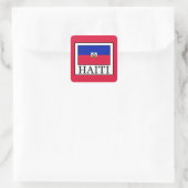 Haiti Quadratischer Aufkleber (Tasche)