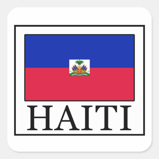 Haiti Quadratischer Aufkleber (Vorderseite)