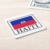 Haiti Rechteckiger Pappuntersetzer (angewinkelt)