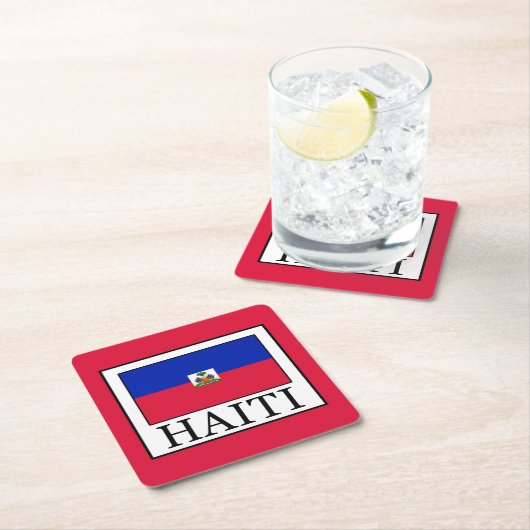 Haiti Rechteckiger Pappuntersetzer (Vor Ort)