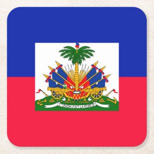 Haiti Rechteckiger Pappuntersetzer