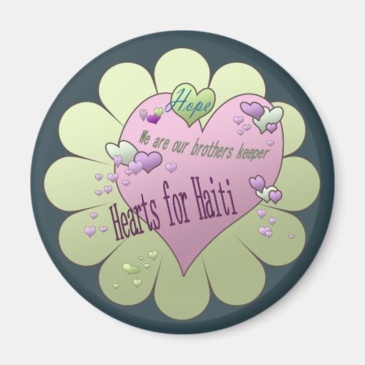 Haiti Relief Valentine Kühlschrankmagnets Magnet (Vorne)