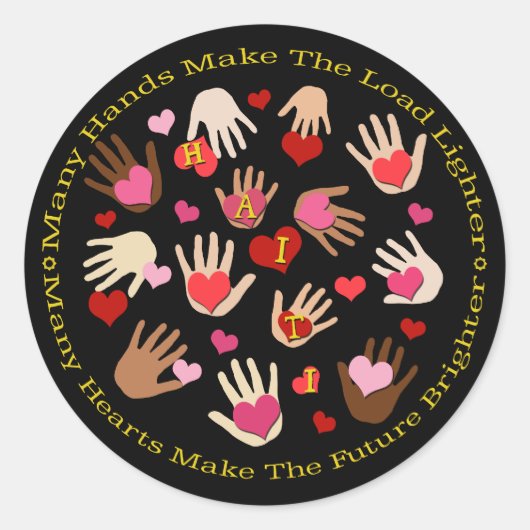 Haiti Relief Valentine Stickers (Vorderseite)