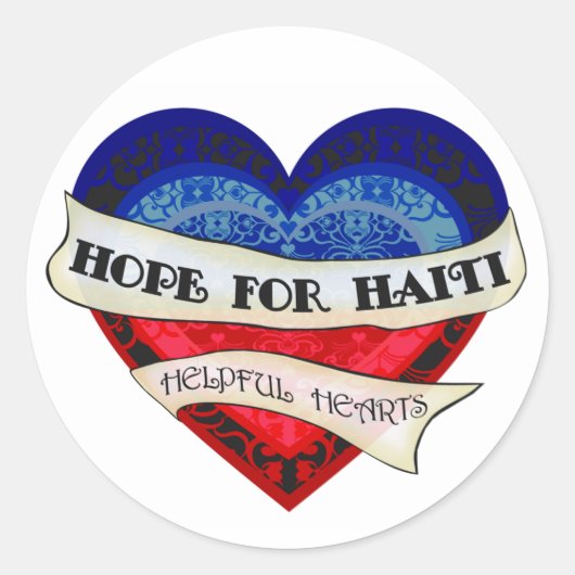 Haiti Relief Valentine Stickers (Vorderseite)