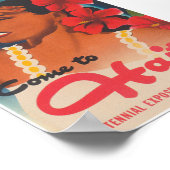 Haiti Retro Vintage Travel Poster (Ecke)