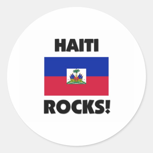 Haiti Rocks Runder Aufkleber (Vorderseite)