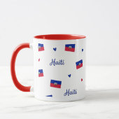 Haiti Roots Pattern Tasse | Karibische Flagge (Links)