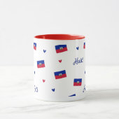 Haiti Roots Pattern Tasse | Karibische Flagge (Zentrum)