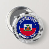 Haiti Round Emblem Button (Vorne & Hinten)