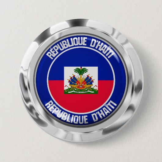 Haiti Round Emblem Button (Vorderseite)