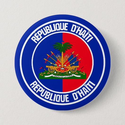 Haiti Round Emblem Button (Vorderseite)