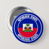 Haiti Round Emblem Button (Vorne & Hinten)