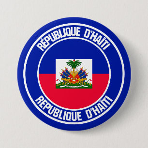 Haiti Round Emblem Button