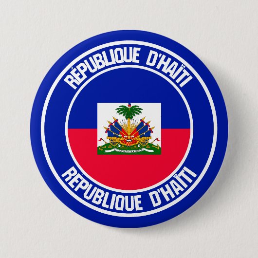 Haiti Round Emblem Button (Vorderseite)