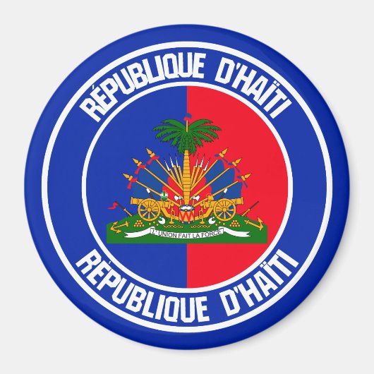 Haiti Round Emblem Magnet (Vorne)