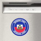 Haiti Round Emblem Magnet (In Situ (Geschirrspüler))