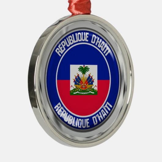 Haiti Round Emblem Ornament Aus Metall (Rechts)