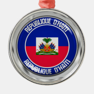 Haiti Round Emblem Ornament Aus Metall