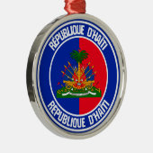 Haiti Round Emblem Ornament Aus Metall (Rechts)
