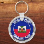 Haiti Round Emblem Schlüsselanhänger (Vorderseite)