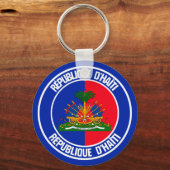 Haiti Round Emblem Schlüsselanhänger (Vorderseite)