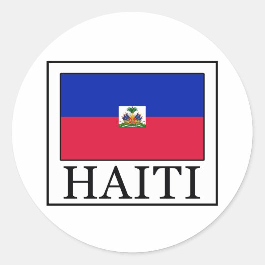 Haiti Runder Aufkleber (Vorderseite)
