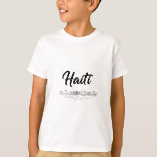 Haiti-Silhouette Reise Urlaub Outfits T-Shirt