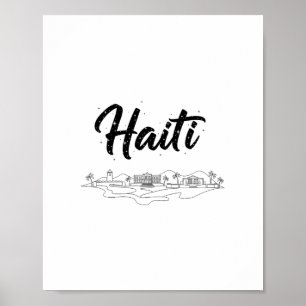 Haiti Skyline Reise Urlaub Outfits Poster