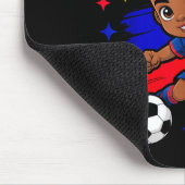 Haiti Soccer Kid Haitian Flag Soccer Player Footba Mousepad (Ecke)