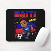 Haiti Soccer Kid Haitian Flag Soccer Player Footba Mousepad (Mit Mouse)