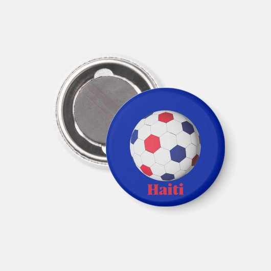 Haiti Soccer Magnet (Vorderseite/Rückseite)