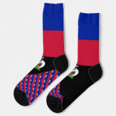 Haiti Socken, haitianische Flaggenfarben / Sport Socken (Linkes Detail)