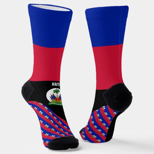 Haiti Socken, haitianische Flaggenfarben / Sport Socken (Gewinkelt)