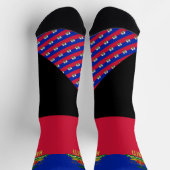 Haiti Socken, haitianische Flaggenfarben / Sport Socken (Oben)
