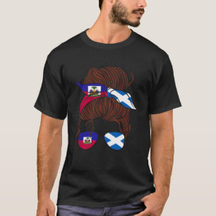 Haiti und Schottland Mix Halbschottische Hälfte Ha T-Shirt