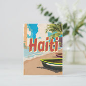Haiti Vintages Ferienplakat Postkarte (Stehend Vorderseite)