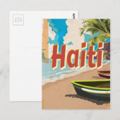 Haiti Vintages Ferienplakat Postkarte (Vorne/Hinten)