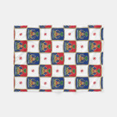 Haiti-Wappen Karomuster — Haitianisch Fleecedecke (Vorderseite (Horizontal))