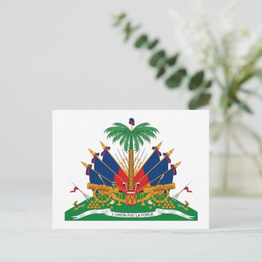 Haiti-Wappen Postkarte (Stehend Vorderseite)