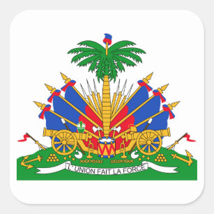 Haiti-Wappen Quadratischer Aufkleber
