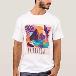 Haiti Zeitgenössisches karibisches Collage-T-Shirt T-Shirt